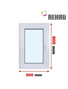 Kunststofffenster PVC Fenster 60 x 80 cm DREH/KIPP Rehau Synego