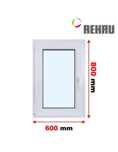 Kunststofffenster PVC Fenster 60 x 80 cm DREH/KIPP Rehau Synego