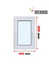 Kunststofffenster PVC Fenster 60 x 80 cm DREH/KIPP Rehau Synego