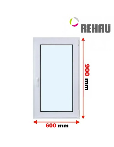 Kunststofffenster PVC Fenster 75 x 75 cm DREH/KIPP Rehau Synego