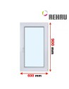 Kunststofffenster PVC Fenster 75 x 75 cm DREH/KIPP Rehau Synego
