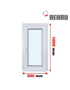 Kunststofffenster PVC Fenster 50 x 100 cm DREH/KIPP Rehau Synego
