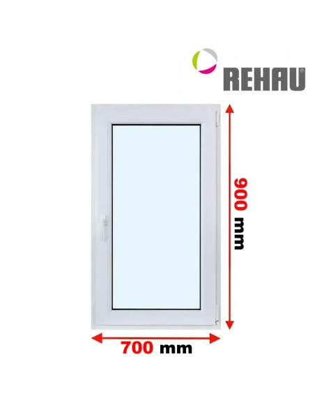 Kunststofffenster PVC Fenster 70 x 90 cm DREH/KIPP Rehau Synego