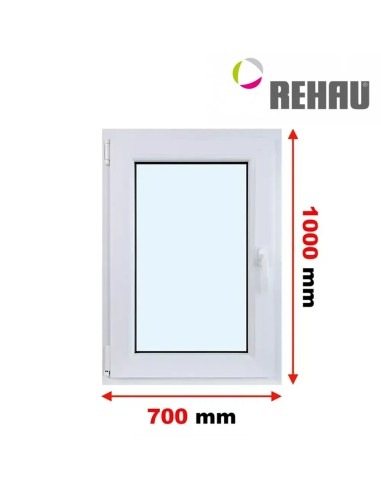 Kunststofffenster PVC Fenster 70 x 100 cm DREH/KIPP Rehau Synego
