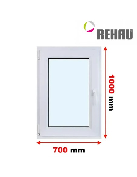 Kunststofffenster PVC Fenster 70 x 100 cm DREH/KIPP Rehau Synego