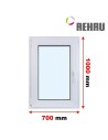 Kunststofffenster PVC Fenster 70 x 100 cm DREH/KIPP Rehau Synego