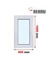 Kunststofffenster PVC Fenster 60 x 100 cm DREH/KIPP Rehau Synego