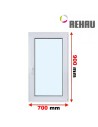 Kunststofffenster PVC Fenster 75 x 90 cm DREH/KIPP Rehau Synego
