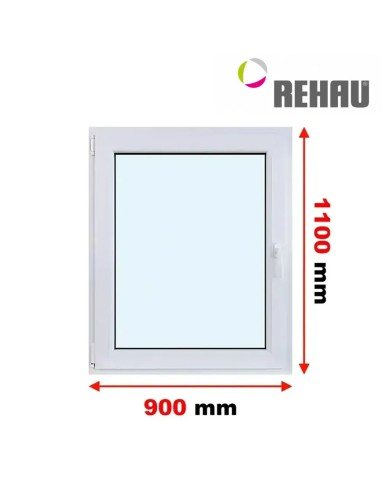 Kunststofffenster PVC Fenster 90 x 110 cm DREH/KIPP Rehau Synego
