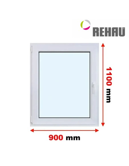 Kunststofffenster PVC Fenster 90 x 110 cm DREH/KIPP Rehau Synego