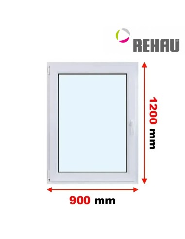 Kunststofffenster PVC Fenster 90 x 120 cm DREH/KIPP Rehau Synego