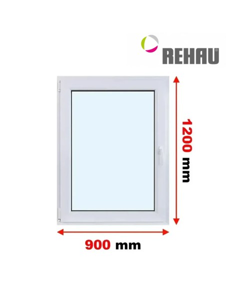 Kunststofffenster PVC Fenster 90 x 120 cm DREH/KIPP Rehau Synego