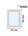 Kunststofffenster PVC Fenster 90 x 120 cm DREH/KIPP Rehau Synego