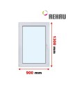 Kunststofffenster PVC Fenster 90 x 130 cm DREH/KIPP Rehau Synego