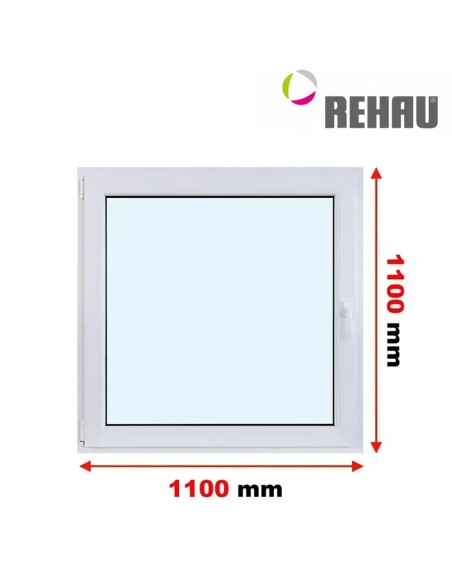 Kunststofffenster PVC Fenster 110 x 110 cm DREH/KIPP Rehau Synego