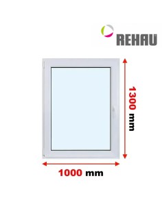 Kunststofffenster PVC Fenster 100 x 130 cm DREH/KIPP Rehau Synego