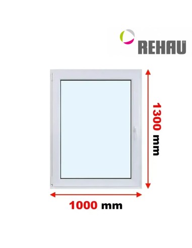 Kunststofffenster PVC Fenster 100 x 130 cm DREH/KIPP Rehau Synego