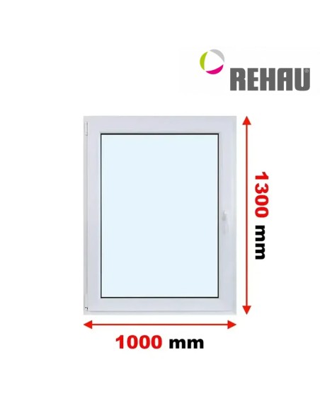 Kunststofffenster PVC Fenster 100 x 130 cm DREH/KIPP Rehau Synego