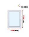 Kunststofffenster PVC Fenster 100 x 130 cm DREH/KIPP Rehau Synego