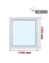 Kunststofffenster PVC Fenster 110 x 120 cm DREH/KIPP Rehau Synego
