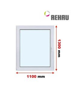 Kunststofffenster PVC Fenster 110 x 130 cm DREH/KIPP Rehau Synego