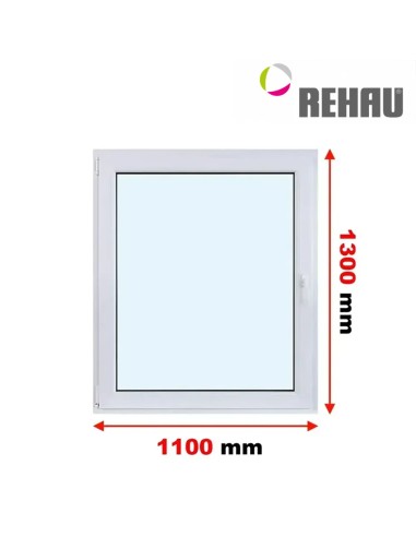 Kunststofffenster PVC Fenster 110 x 130 cm DREH/KIPP Rehau Synego