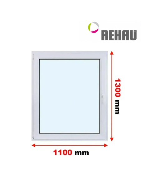 Kunststofffenster PVC Fenster 110 x 130 cm DREH/KIPP Rehau Synego