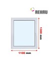 Kunststofffenster PVC Fenster 110 x 130 cm DREH/KIPP Rehau Synego