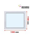 Kunststofffenster PVC Fenster 130 x 110 cm DREH/KIPP Rehau Synego