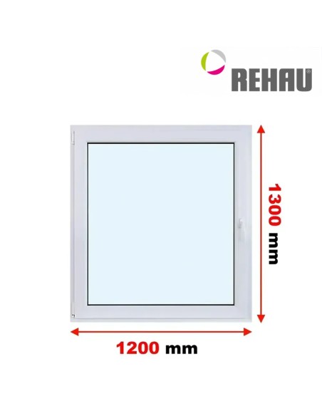 Kunststofffenster PVC Fenster 120 x 130 cm DREH/KIPP Rehau Synego