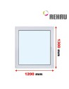 Kunststofffenster PVC Fenster 120 x 130 cm DREH/KIPP Rehau Synego