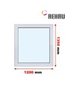 Kunststofffenster PVC Fenster 120 x 135 cm DREH/KIPP Rehau Synego