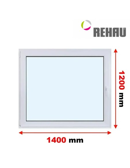 Kunststofffenster PVC Fenster 140 x 120 cm DREH/KIPP Rehau Synego