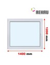 Kunststofffenster PVC Fenster 140 x 120 cm DREH/KIPP Rehau Synego