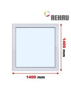 Kunststofffenster PVC Fenster 140 x 140 cm DREH/KIPP Rehau Synego