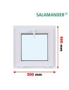 Kunststofffenster PVC Fenster 50 x 50 cm KIPP Salamander GreenEvolution 76
