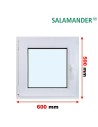 Kunststofffenster PVC Fenster 60 x 50 cm DREH/KIPP Salamander GreenEvolution 76