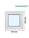 Kunststofffenster PVC Fenster 60 x 60 cm DREH/KIPP Salamander GreenEvolution 76