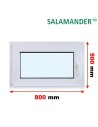 Kunststofffenster PVC Fenster 80 x 50 cm DREH/KIPP Salamander GreenEvolution 76