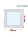 Kunststofffenster PVC Fenster 70 x 70 cm DREH/KIPP Salamander GreenEvolution 76