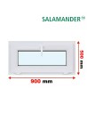 Kunststofffenster PVC Fenster 90 x 50 cm KIPP Salamander GreenEvolution 76