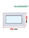 Kunststofffenster PVC Fenster 80 x 60 cm DREH/KIPP Salamander GreenEvolution 76
