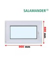 Kunststofffenster PVC Fenster 90 x 60 cm DREH/KIPP Salamander GreenEvolution 76