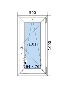 Kunststofffenster PVC Fenster 50 x 100 cm DREH/KIPP Salamander GreenEvolution 76 2