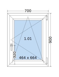 Kunststofffenster PVC Fenster 70 x 90 cm DREH/KIPP Salamander GreenEvolution 76 2