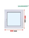 Kunststofffenster PVC Fenster 80 x 80 cm DREH/KIPP Salamander GreenEvolution 76