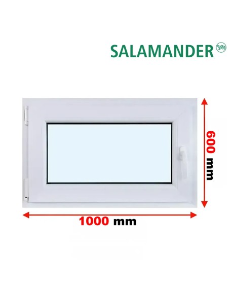 Kunststofffenster PVC Fenster 100 x 60 cm DREH/KIPP Salamander GreenEvolution 76