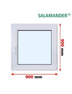 Kunststofffenster PVC Fenster 90 x 90 cm DREH/KIPP Salamander GreenEvolution 76