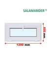 Kunststofffenster PVC Fenster 120 x 60 cm KIPP Salamander GreenEvolution 76