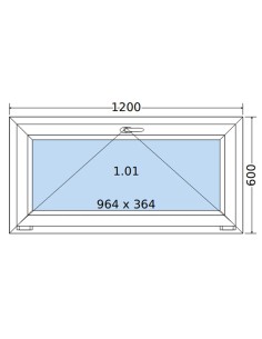 Kunststofffenster PVC Fenster 120 x 60 cm KIPP Salamander GreenEvolution 76 2